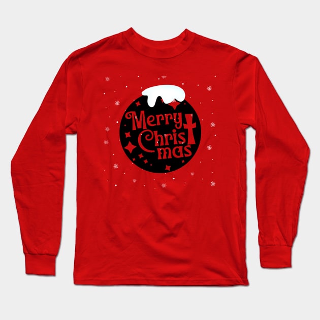 Merry Christmas - Jesus is born - Christmas begins with Christ Long Sleeve T-Shirt by Rubi16